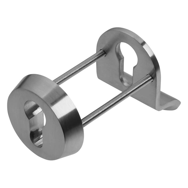 Stainless Steel Cylinder Pull with External Security Escutcheon -  BLU™  CP80 | Coastal Group - Security Escutcheon and Cylinder Pull 
