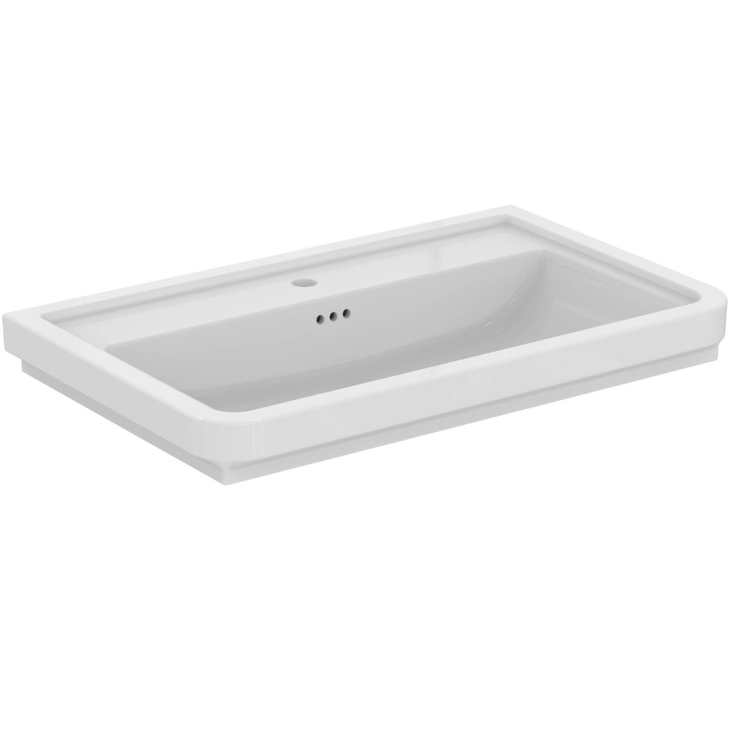 Ideal Standard Calla 85cm vanity washbasin, one taphole with overflow 