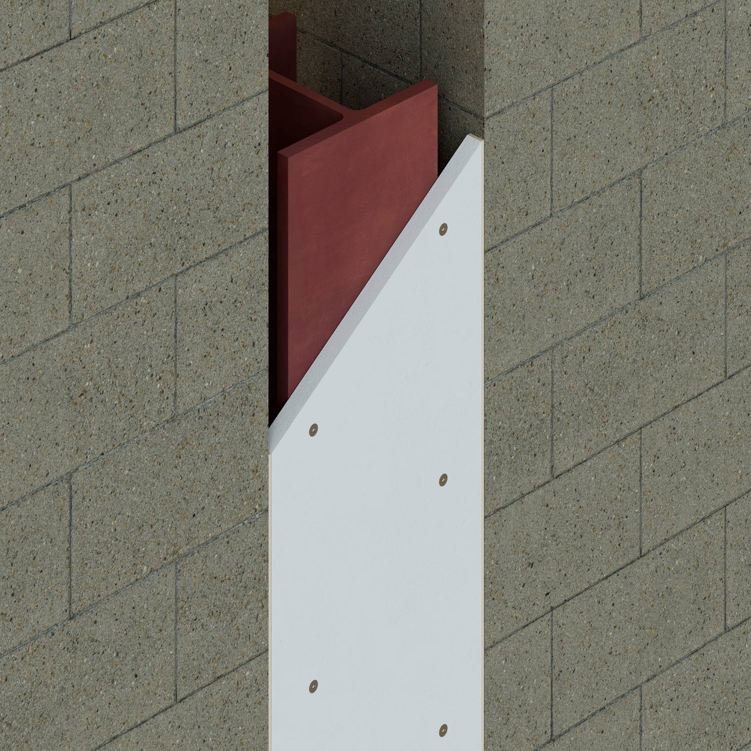 1 Sided Column Protection up to 600 mm Wide. Direct fix to Column - ST P250-038S