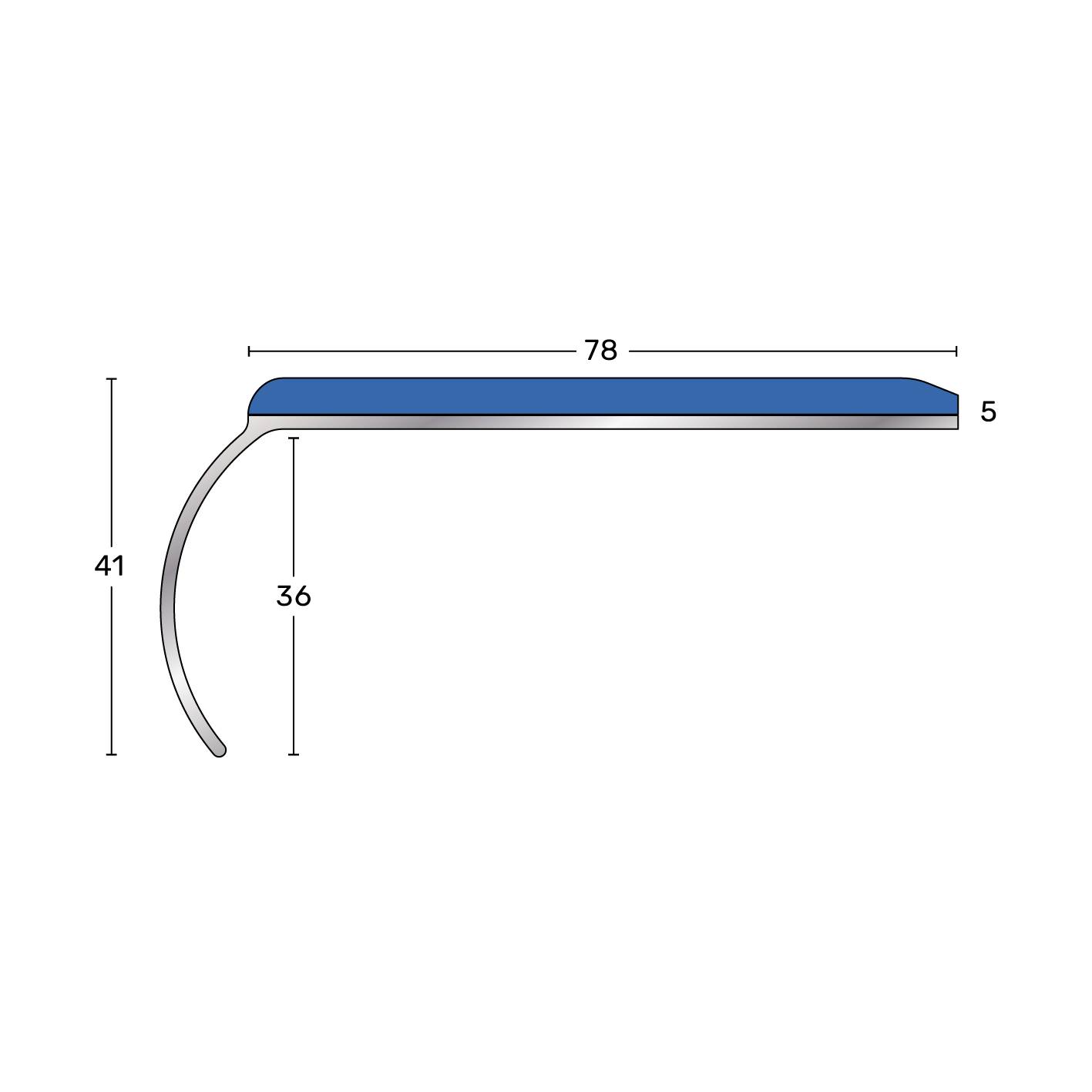 Q-Range Wide Aluminium Stair Nosings / Stair Edging - Stair Nosing