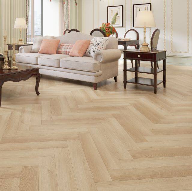 Impervia® Luxury Vinyl Herringbone - Rigid Stone Composite Flooring - Stone Polymer Composite Mimics Real Wood