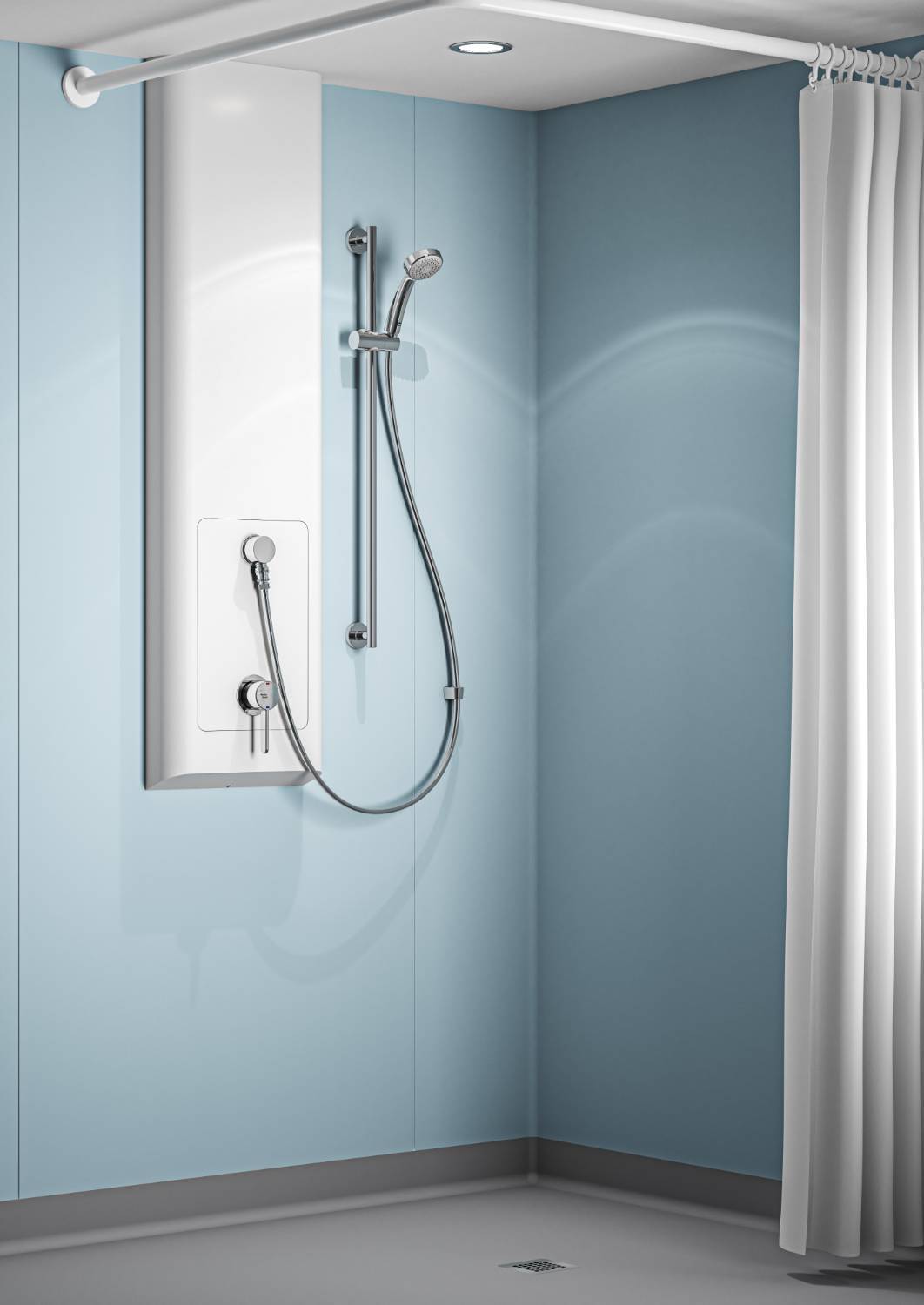 Markwik 21+ Shower Panel With Thermostatic Valve, 1500mm