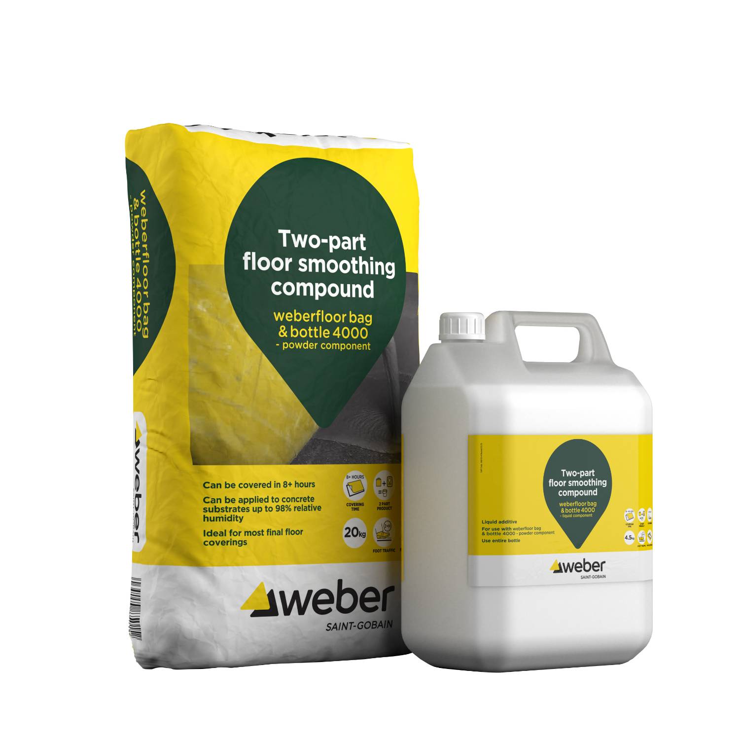 weberfloor bag and bottle 4000 - Smoothing and Levelling Compound