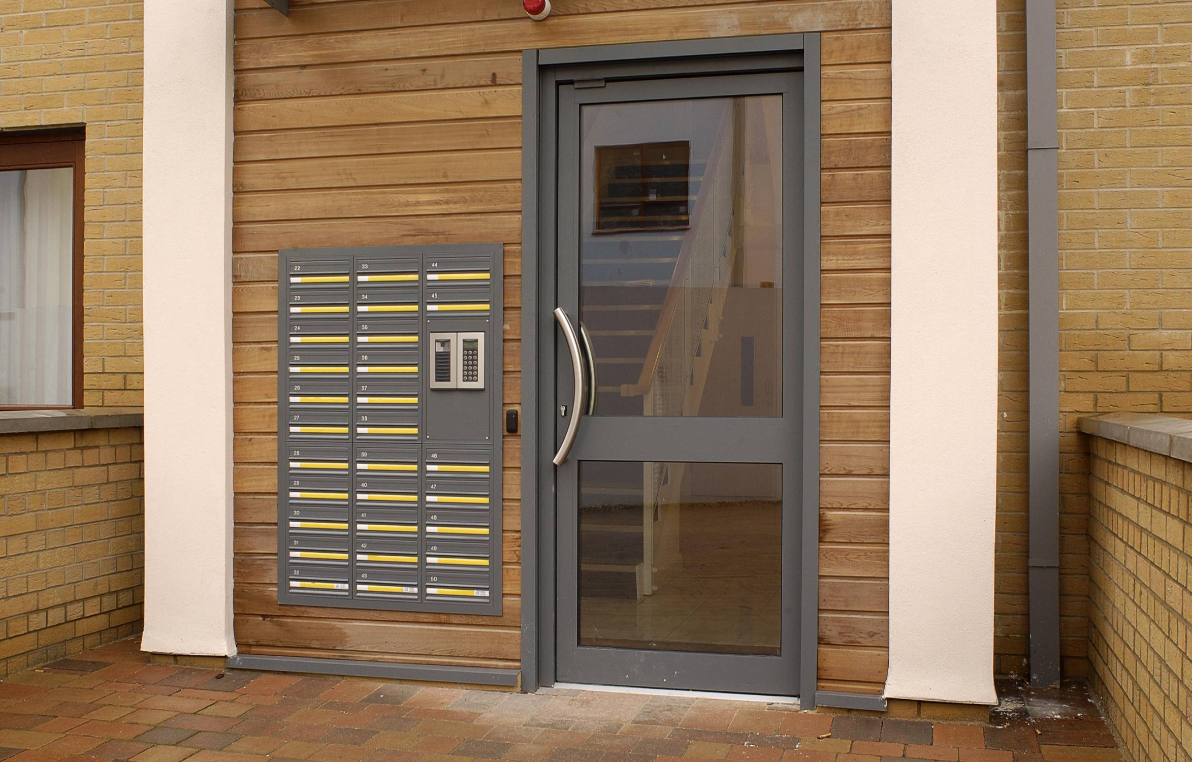 COM 3 Mailbox - Through the Wall or Panel  - Through the Wall Aluminium Mailbox