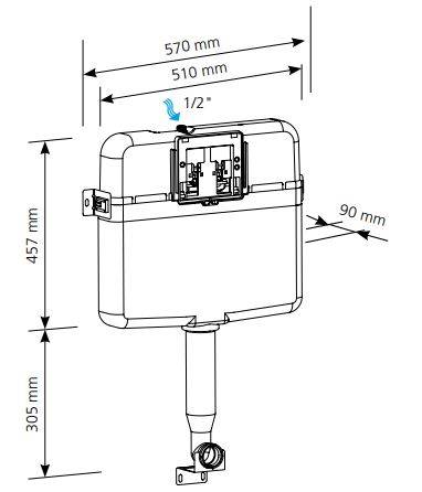 WC Concealed Cistern Inraslim B