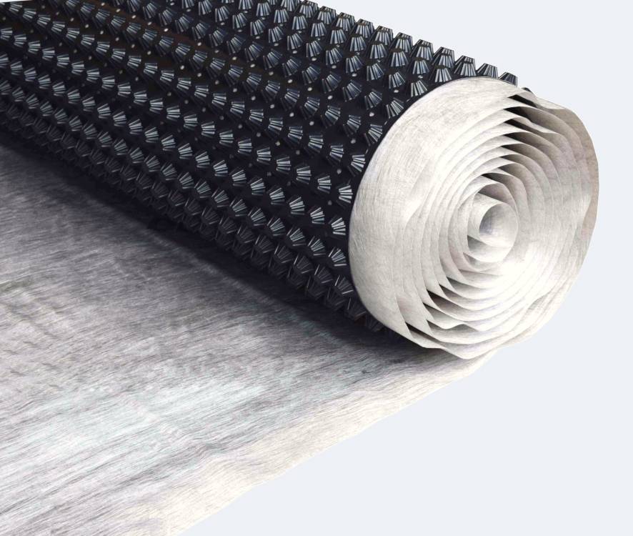 Protect and Drain - Wallbarn HDPE 20mm Perforated Protecto-drain with Bonded Geotextile (PD20PG)