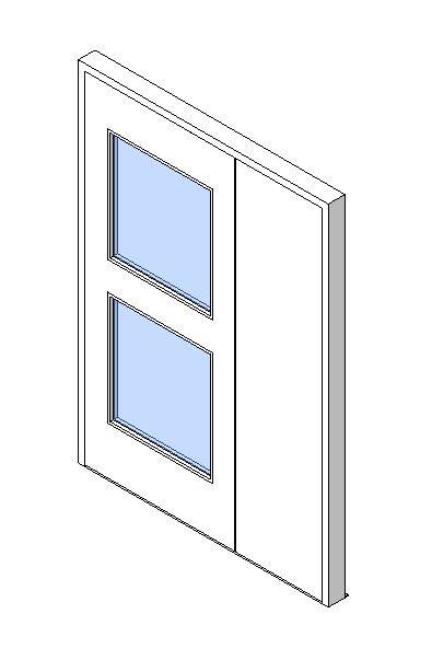 External Unequal Door, Vision Panel Style VP05