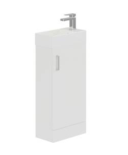 Zara 40 cm Basin and Floor Standing Furniture Cloakroom Pack - Vanity Unit and Basin