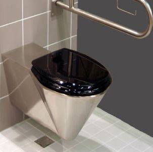 V131 HCP Cantilevered Wall Mounted WC - Stainless Steel With Concealed Cistern