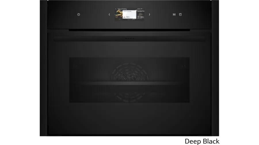 Compact 45cm Steam Ovens Black trim 