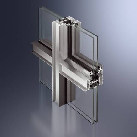 Highly thermally insulated aluminium façade window system - AWS 70 WF.HI
