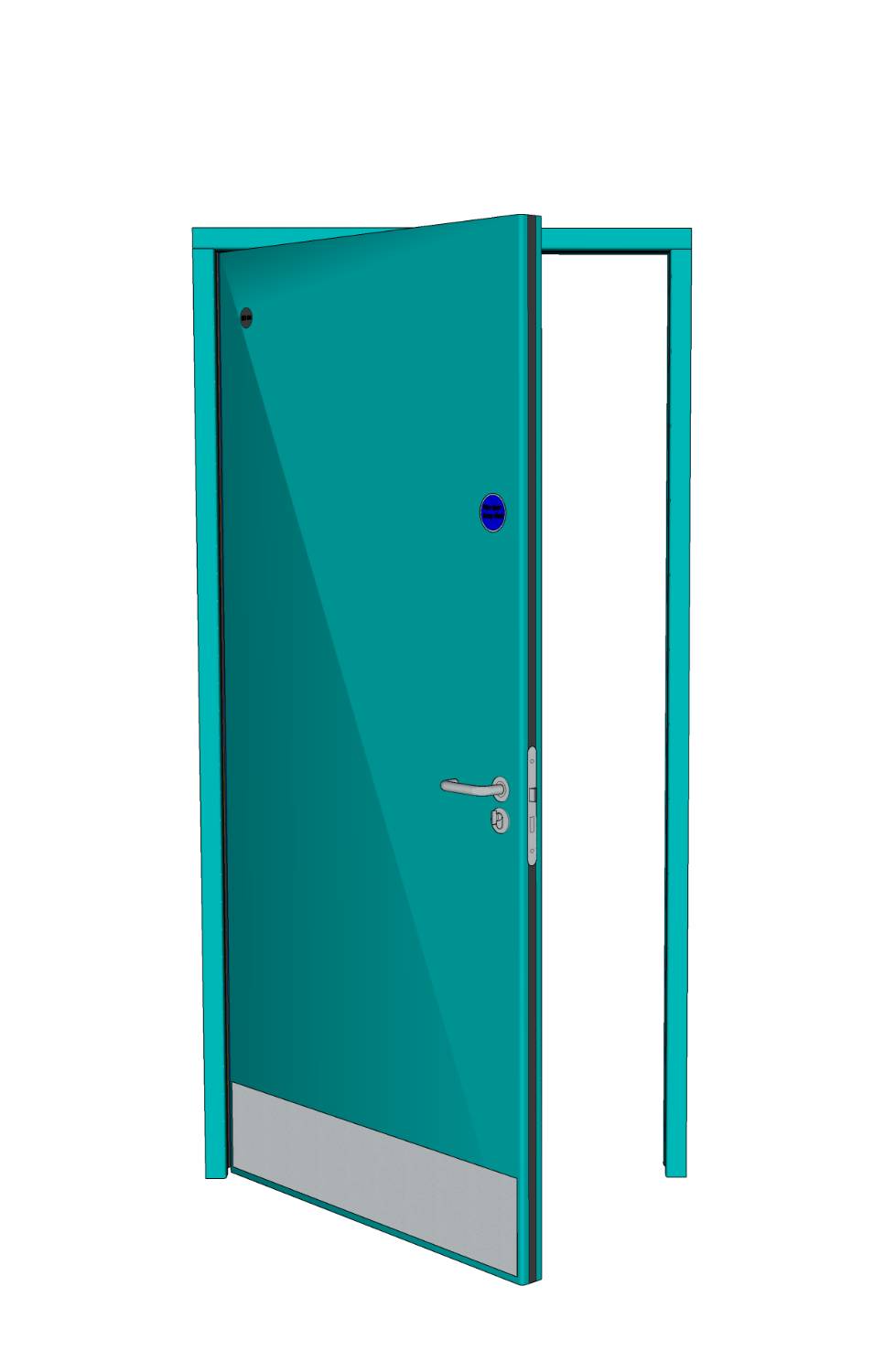 Dfendoor Ambulant WC Single Door - PVC Postformed Severe Duty Doorset