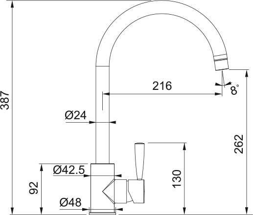 Franke Fuji Single Lever Tap - Sink Tap