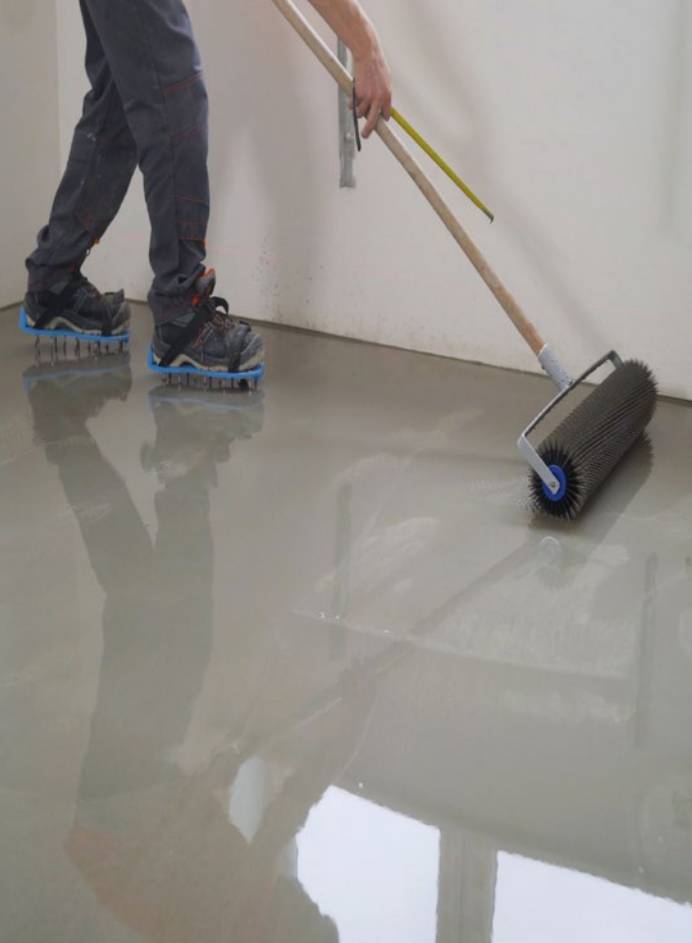 Resin Flooring System Sher-Crete Screed DPM - Self-Levelling Industrial Underlayment