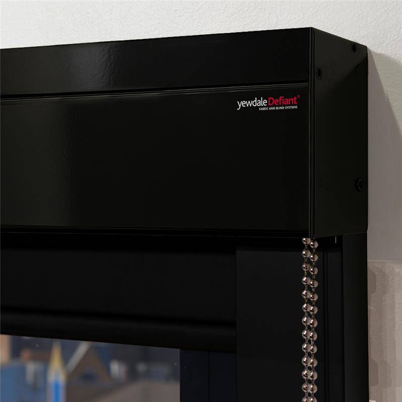 YewdaleDefiant® C40 Cassetted roller blind with sidewinder mechanism and side channels 