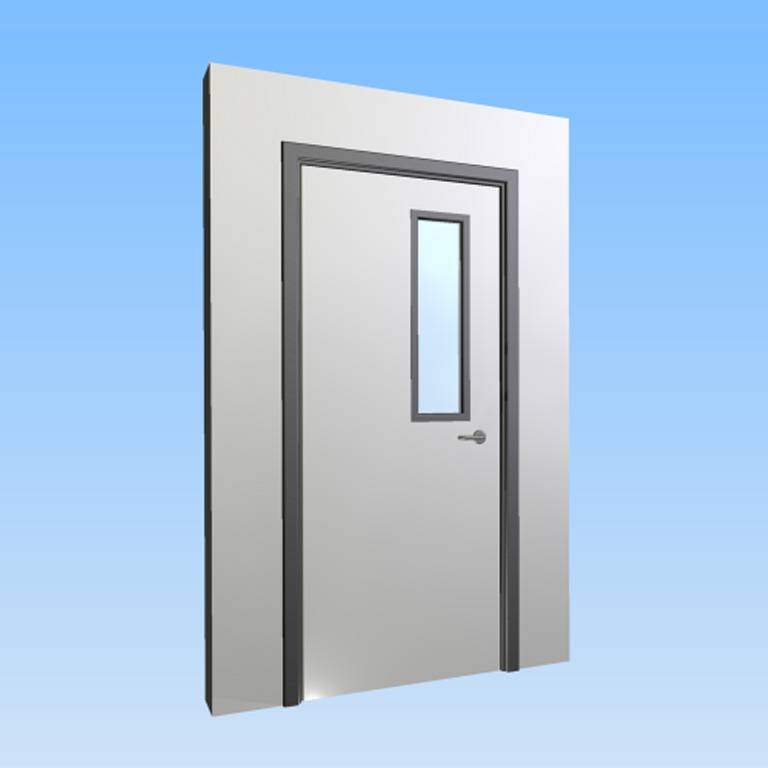 CS Acrovyn® Impact Resistant Doorset - Single with type VP3 Vision Panel