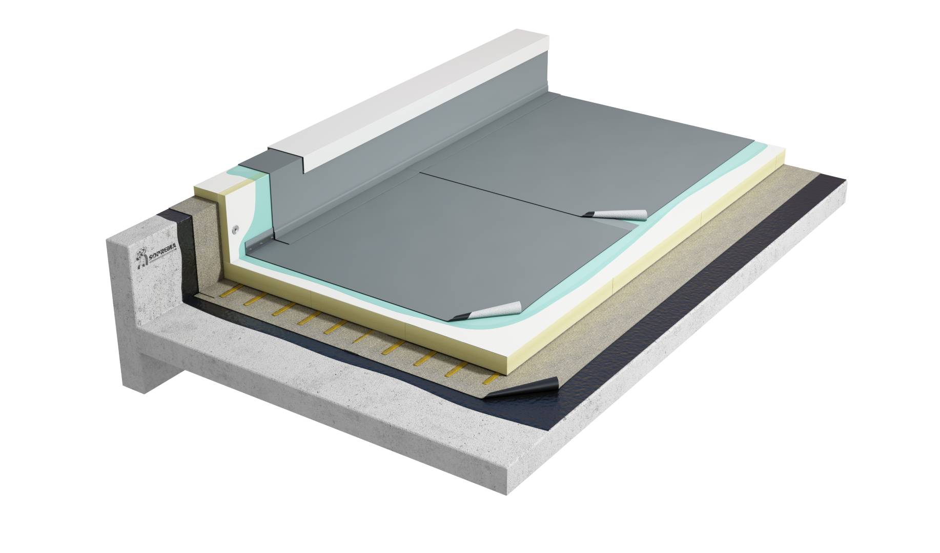 Flagon Sb - Single ply fully adhered warm roof system (CNB2PGFABG_001)