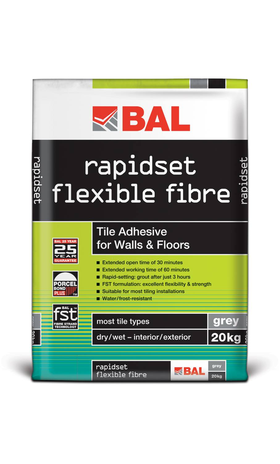 Rapidset Flexible Fibre - Tile adhesive