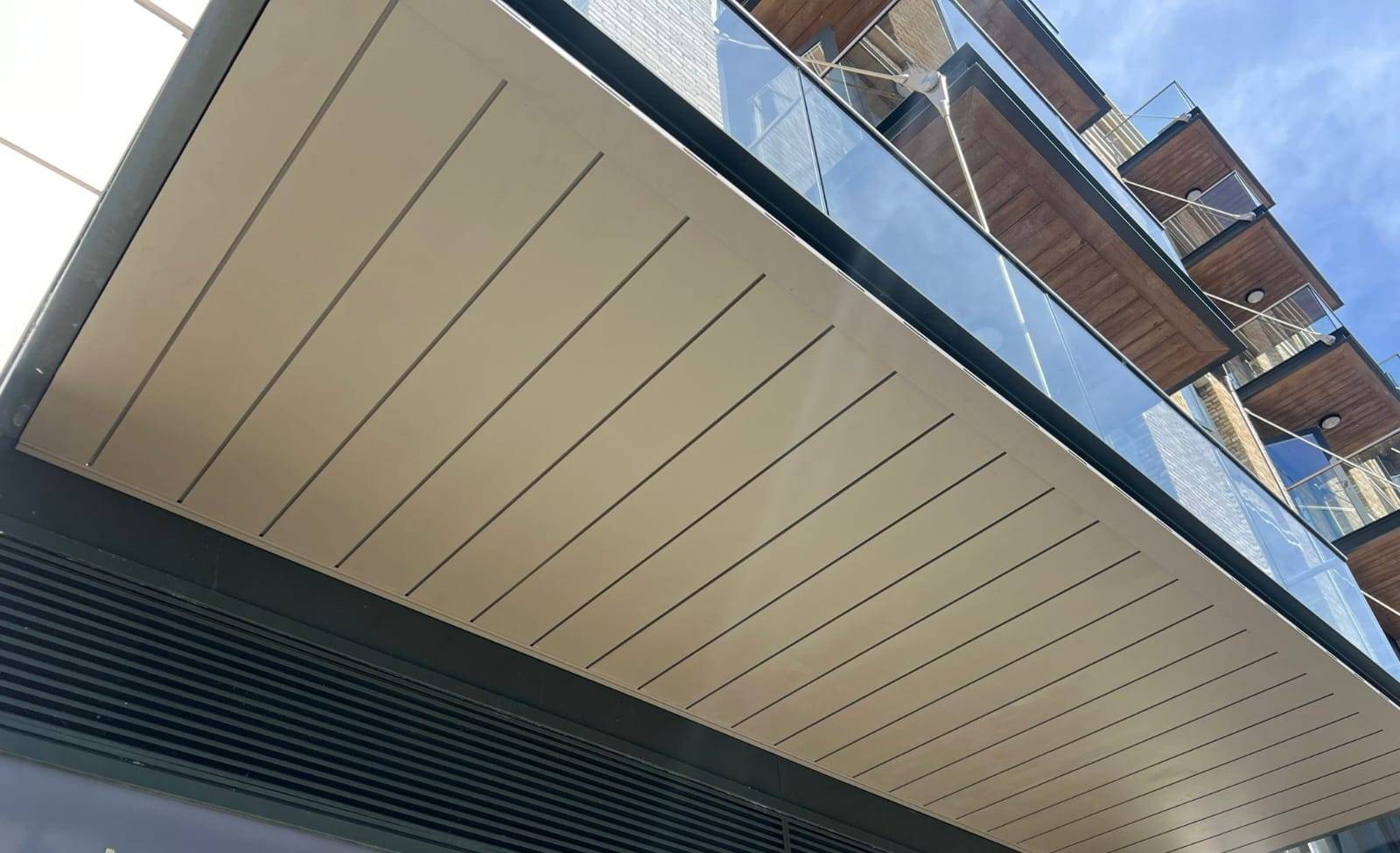 AliClad Aluminium Flow Balcony Soffit Drainage & Cladding Board - 240mm - Soffit & Cladding Solution