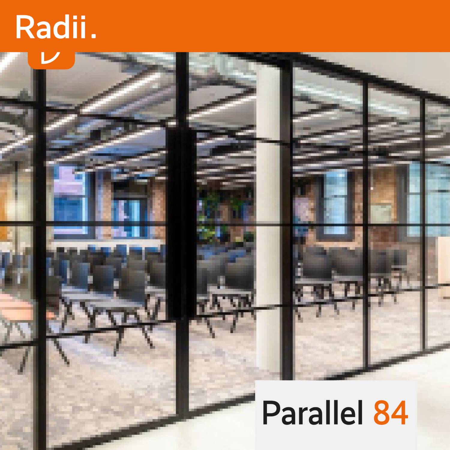 Radii | Parallel 84 | 84mm Relocatable Acoustic Frameless Double Glazed Partition Glass Partition Panel System With Sliding Glazed Door