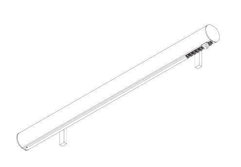 Curtain Track - Curtain Pole - Hand Operated - Silent Gliss SG 7620 Metropole 50 mm Diameter  - Curtain Track