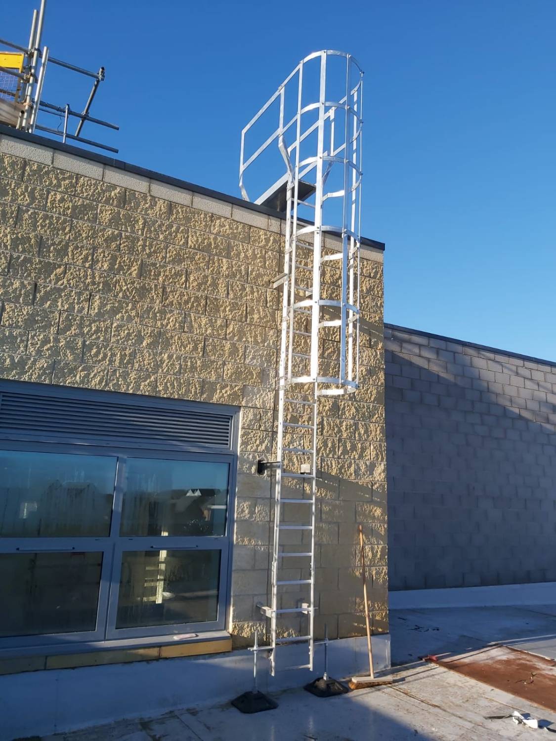 Permanently fixed vertical ladder system - Mild steel ladders