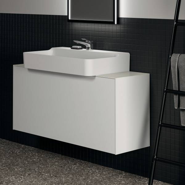 Conca 120 cm Wall Hung Short Projection Washbasin Unit, No Worktop