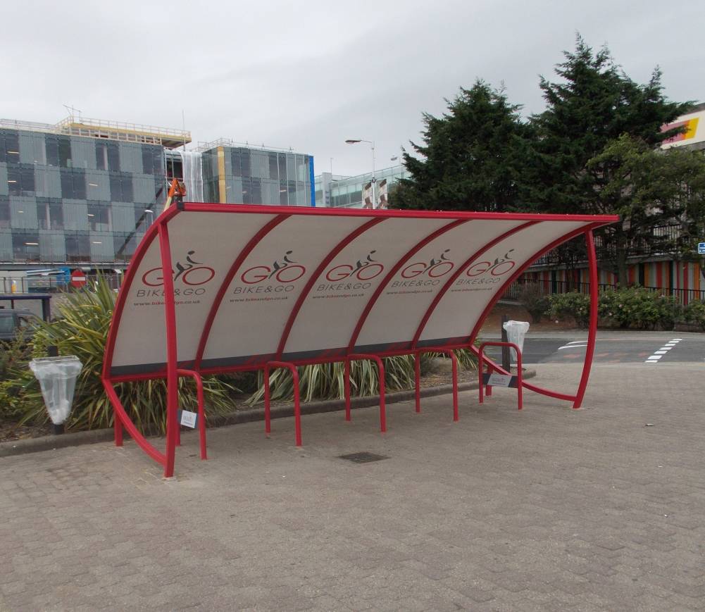 FalcoSail Bike Shelter - Open cycle shelter with sail design