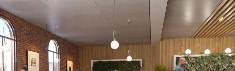 Concrete Veneer Ceilings - Concrete veneer ceiling system