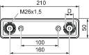 Blandarfästen - Blandarfäste 160 c/c, PE-X-, PE-RT-, PB- och Multilayer-rör