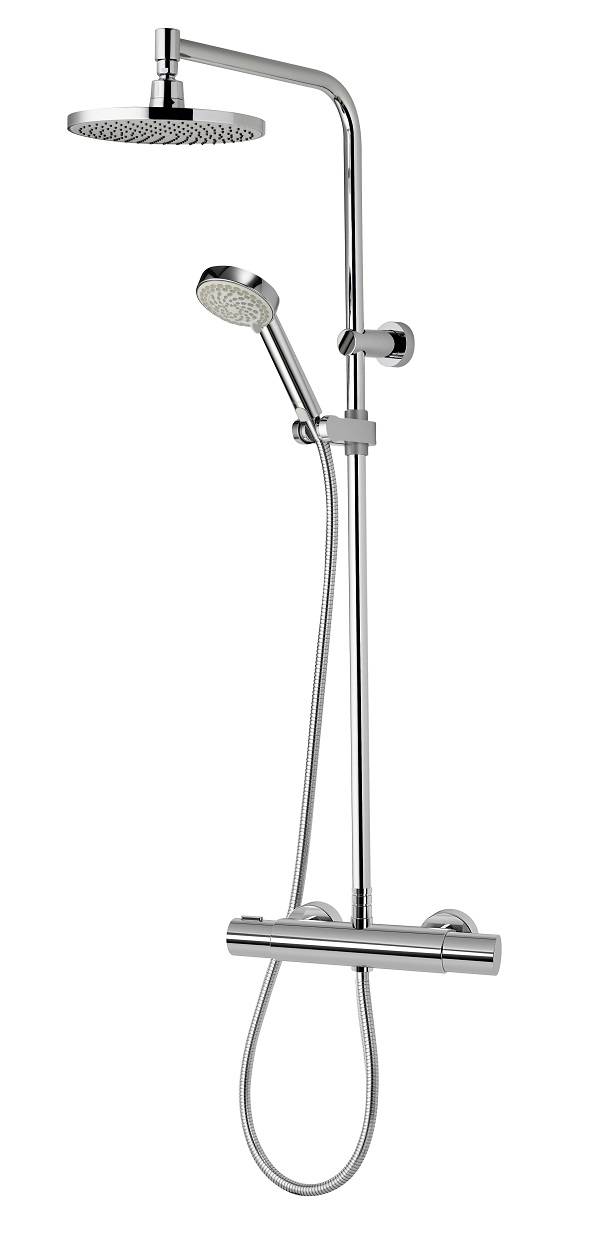 Midas™ 110  - Shower Column Mixer with Adjustable Head and Fixed Drencher
