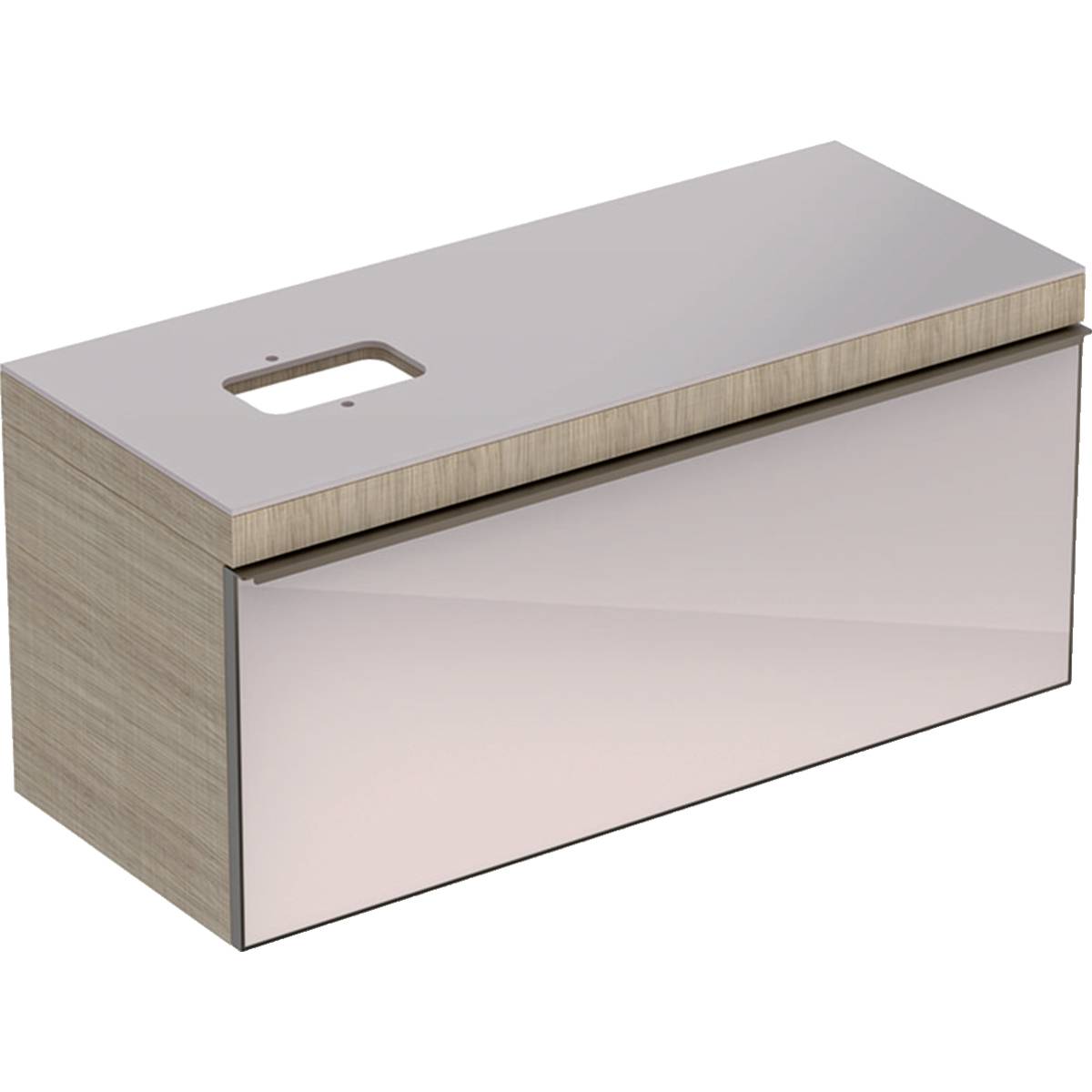 Citterio Cabinet for Lay-on Washbasin, with One Drawer