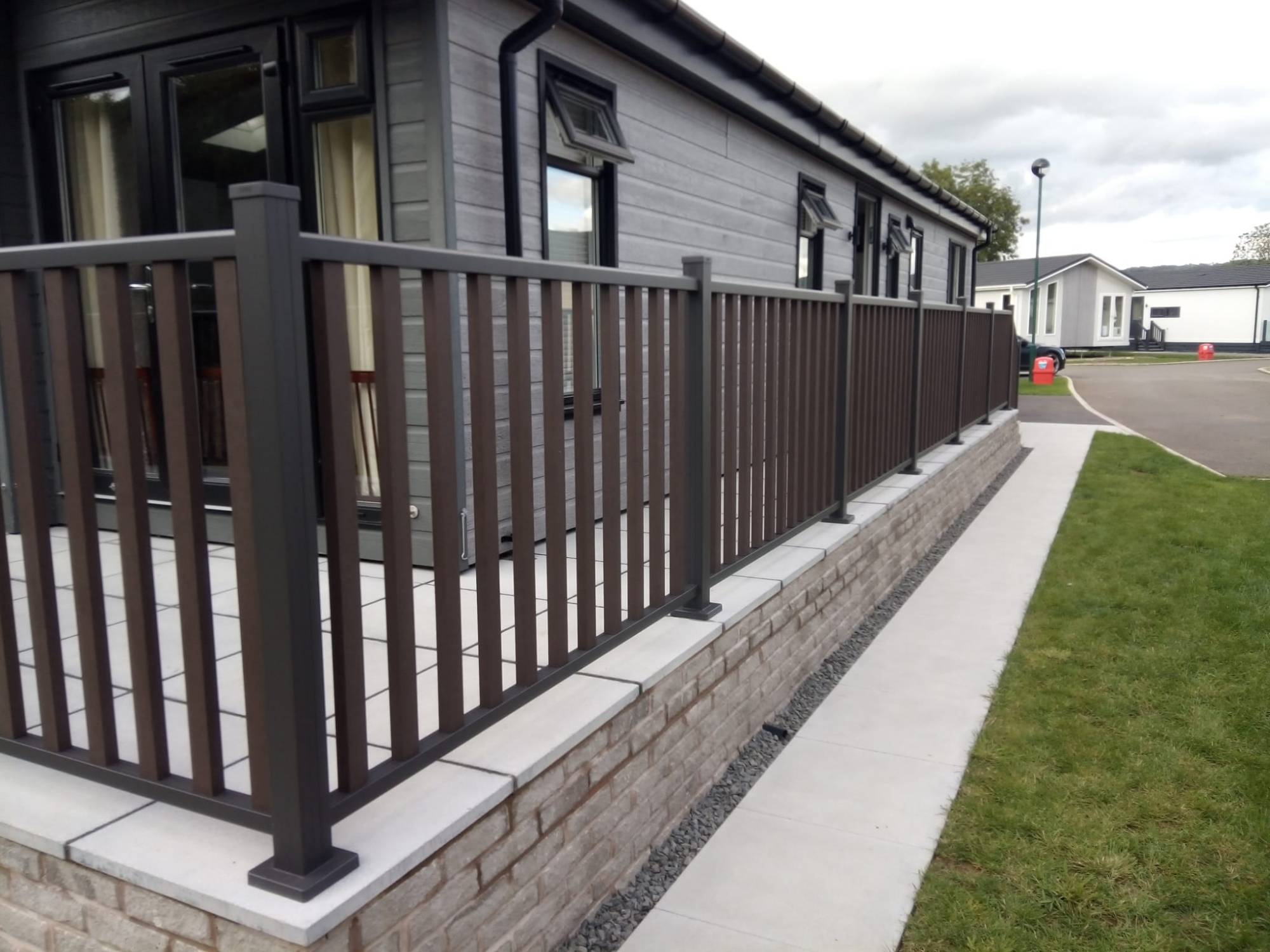 Composite Balustrade & Balustrade Gate (Straight, Stairs & Glass infill)