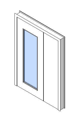 Internal Uneven Door, Vision Panel Style VP04