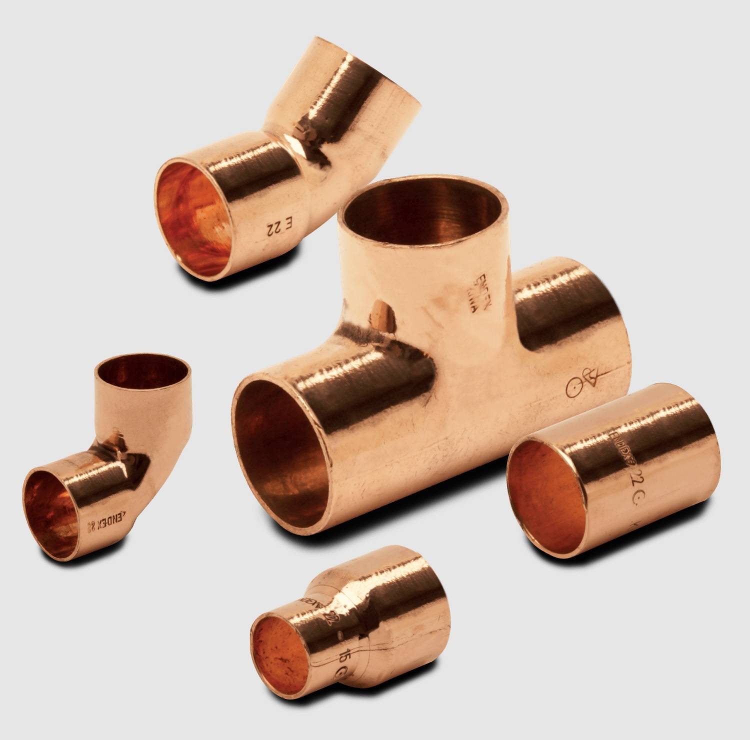 Endex Copper End Feed Capillary Fittings