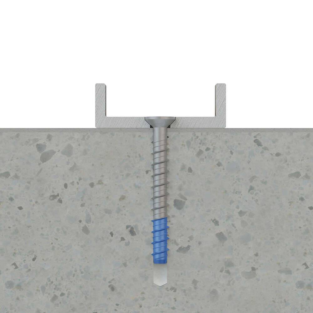 Direct fixing A4 stainless concrete screw, for use in cracked and non-cracked concrete