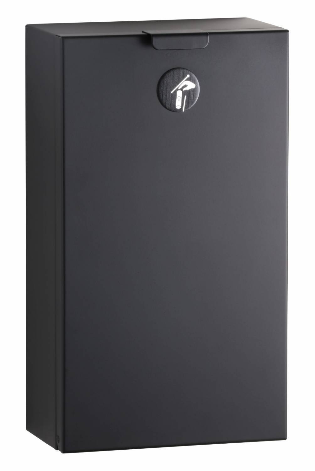 TrimLine - Surface-Mounted Sanitary Napkin Disposal, Matte Black, B-35139.MBLK - Sanitary Towel Disposal