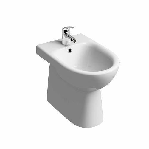 E100 Round Floor Standing, Back to Wall Bidet
