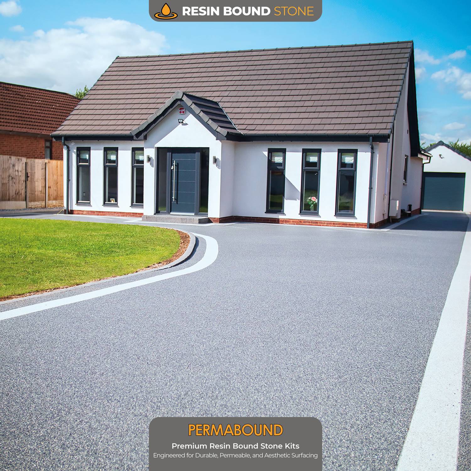 PERMABOUND Resin Bound Surfacing – Marble, Granite, Quartz - Permeable Resin Bound Stone Surfacing