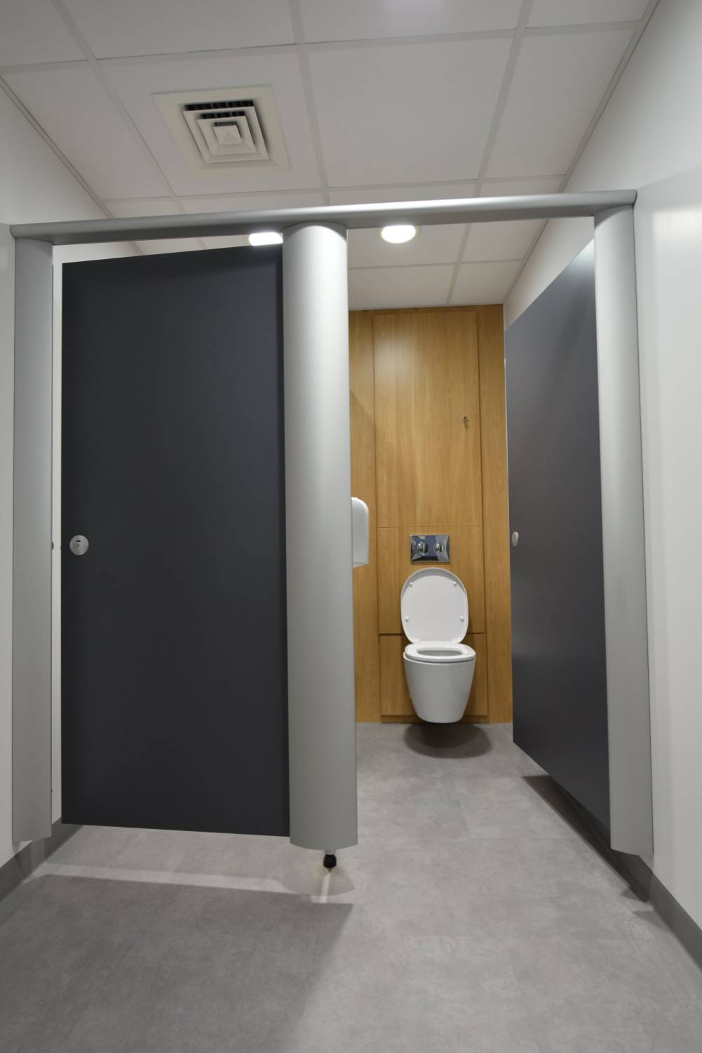 Senator HPL WC Cubicle - Aluminium Framed HPL Cubicle