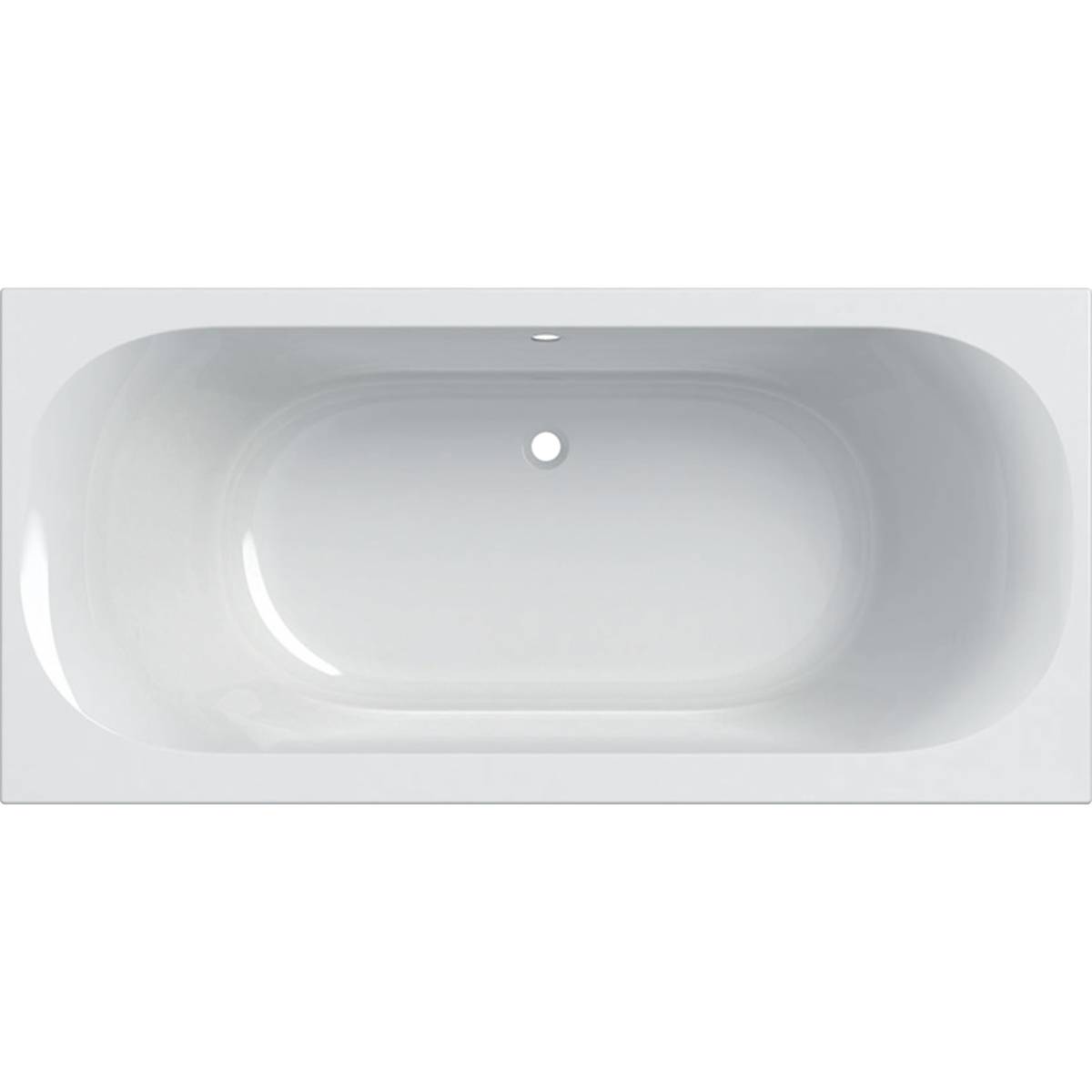 Rectangular bathtub Soana, slim rim, duo, with feet