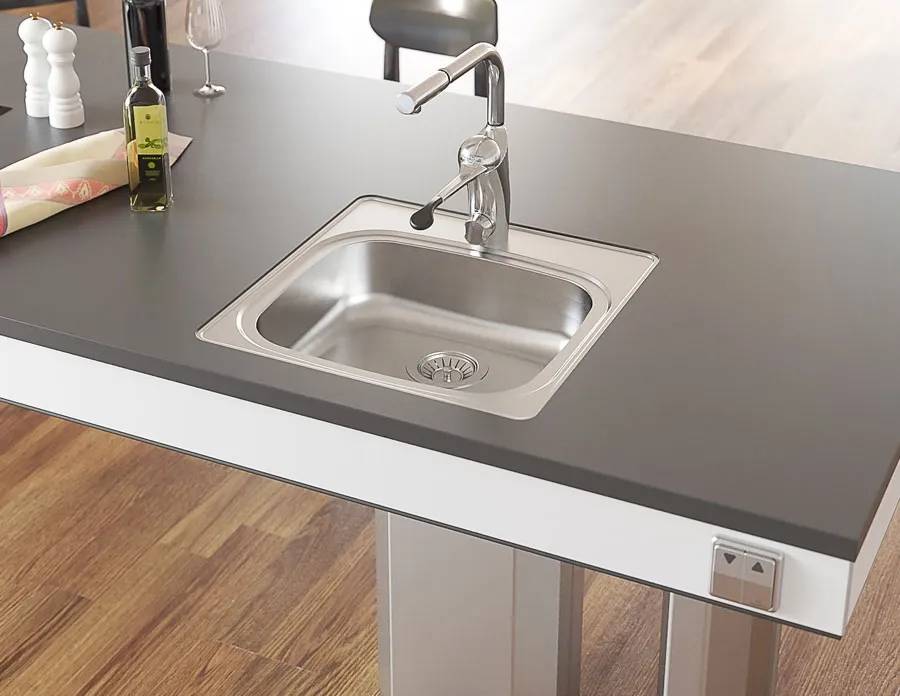 Wheelchair Accessible Inset Kitchen Sink Granberg ES11 - 49.6 cm - Stainless Steel