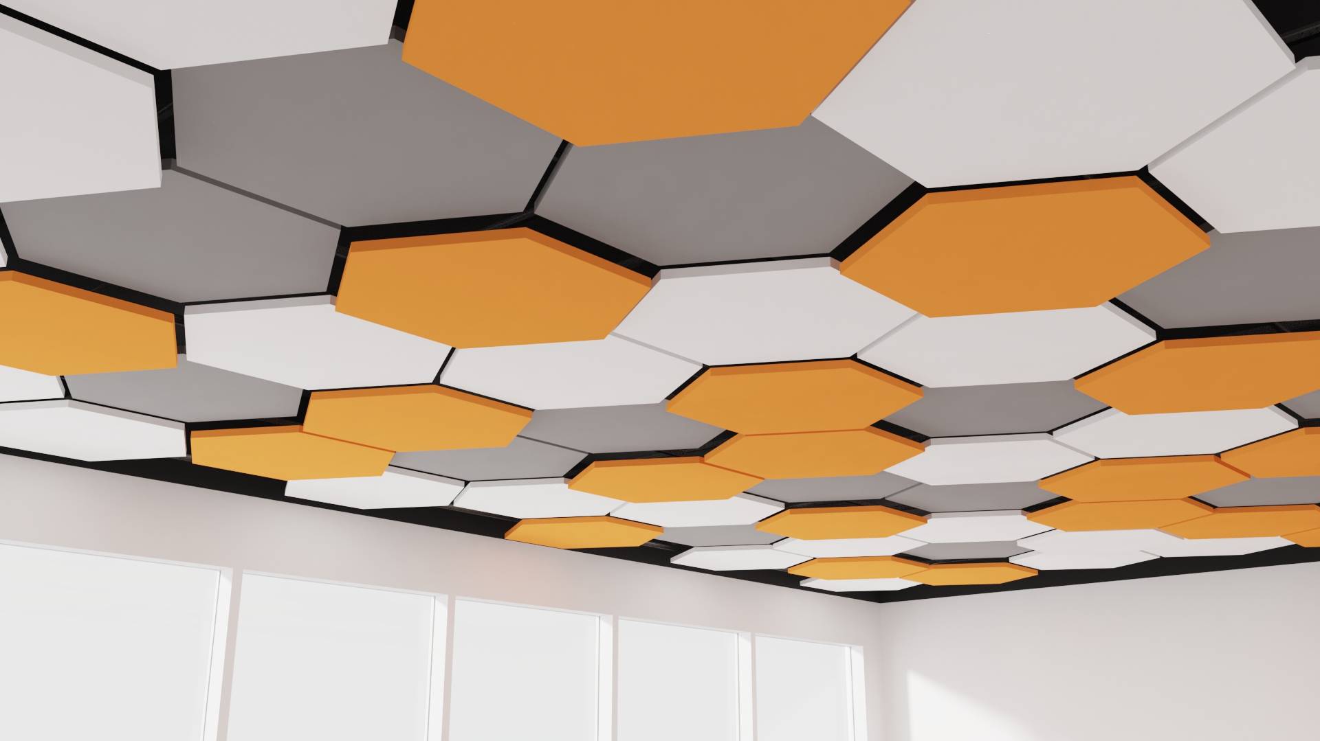 Sonify by Zentia – Sonify Canopy (Hexagon) - Ceiling System