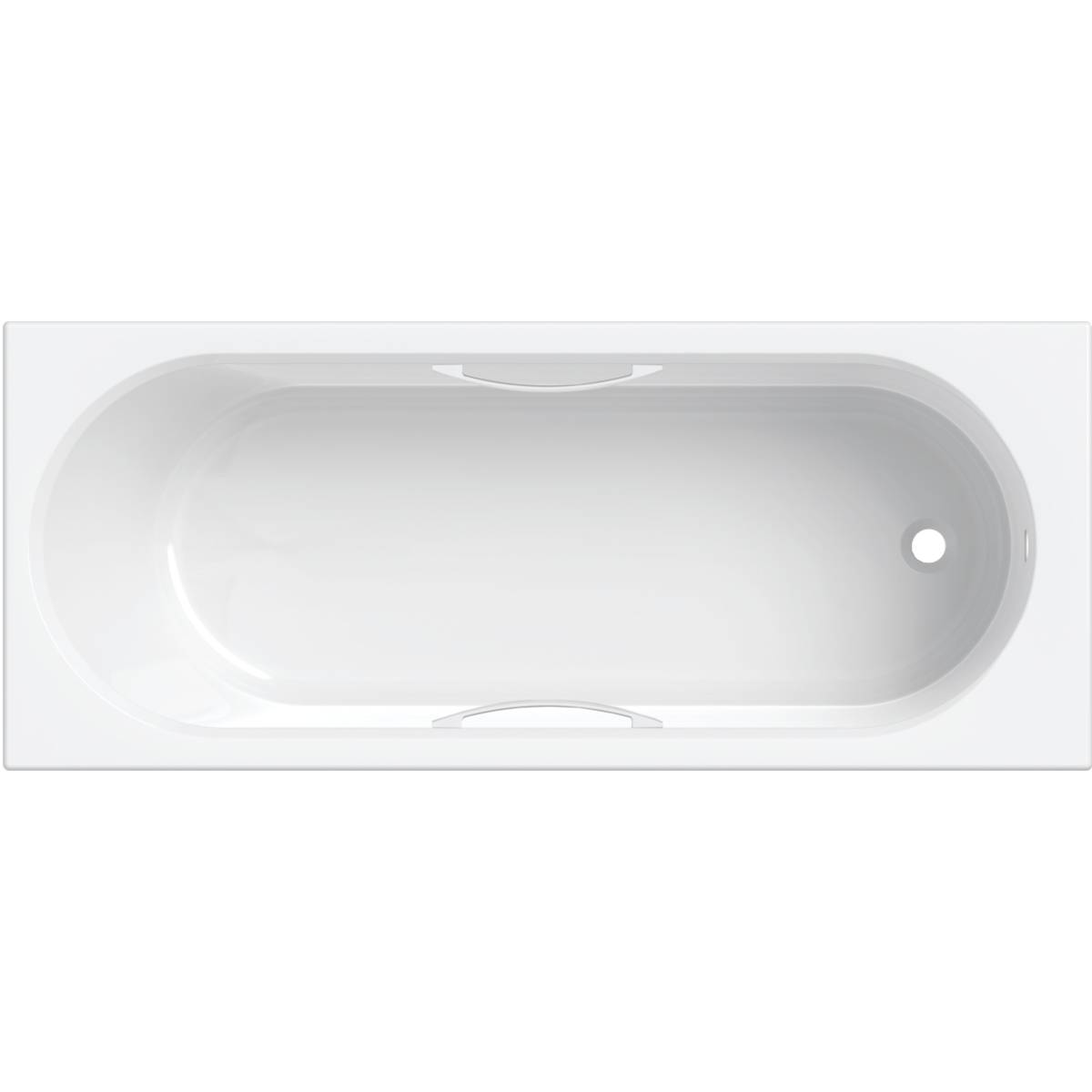 Twyford Mystic Rectangular Bathtub With Handles - Bathtub