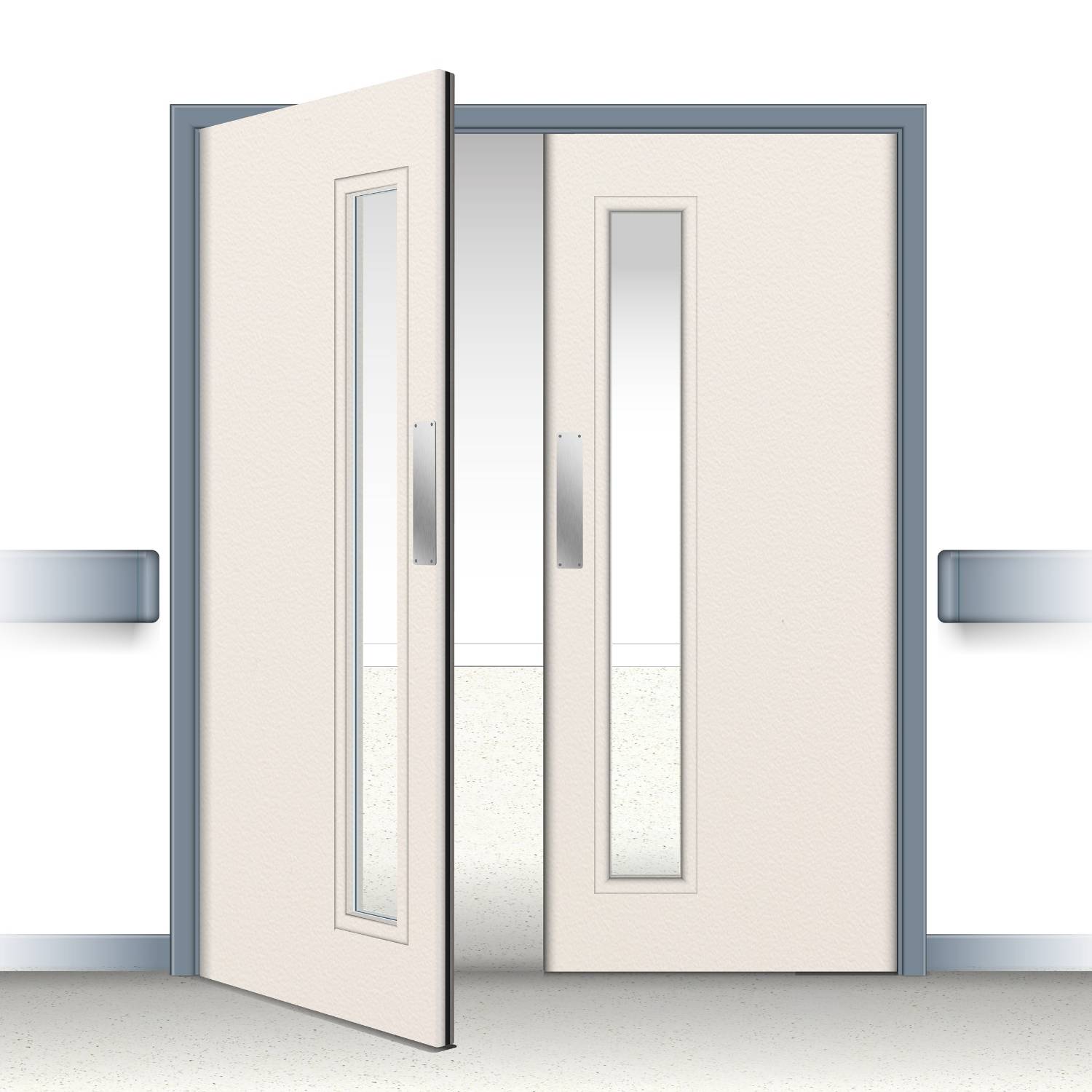 Postformed Double Swing Doorset - Vision Panel 5