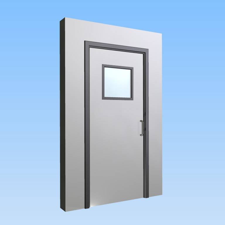 CS Acrovyn® Impact Resistant Doorset - Single leaf with type VP8 Vision Panel