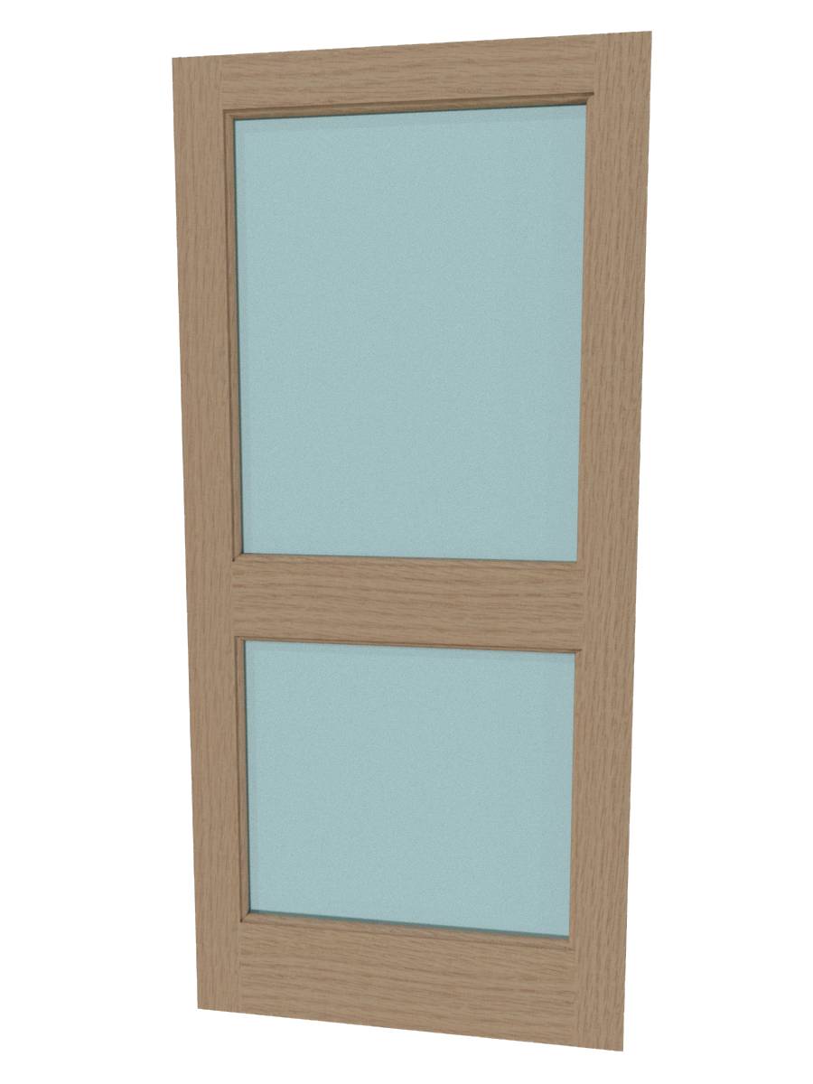 Traditional 2 Panel Door - Solid Timber Door