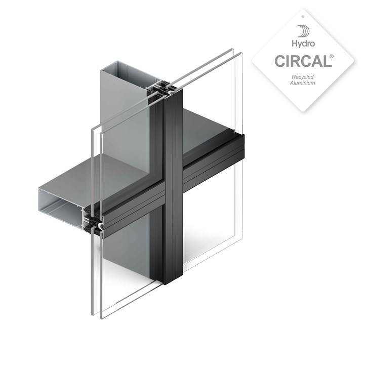 TENTAL 50 Sustainable Aluminium Curtain Walling System - Facade