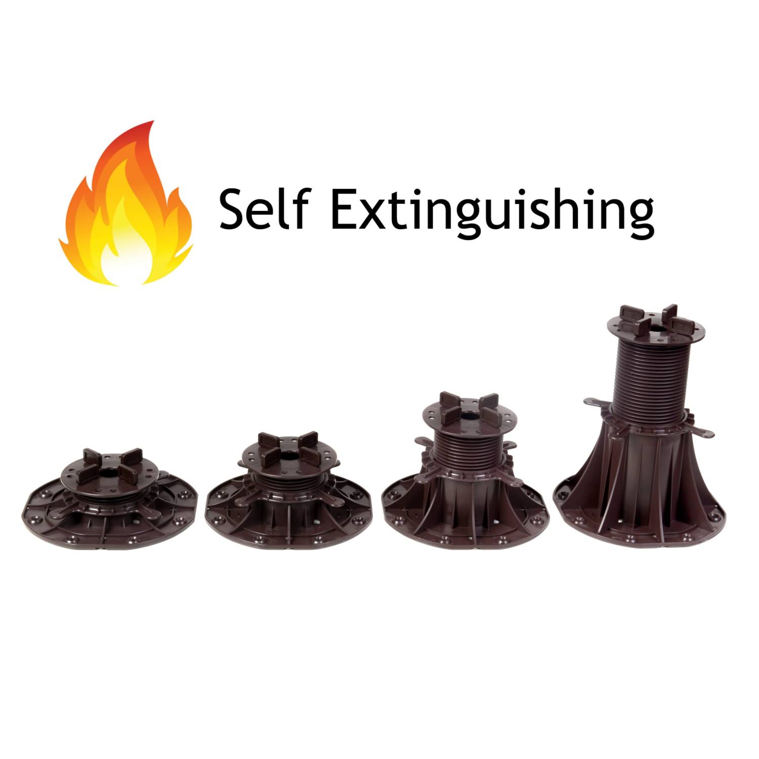 Adjustable Pedestals and Supports - Self Extinguishing