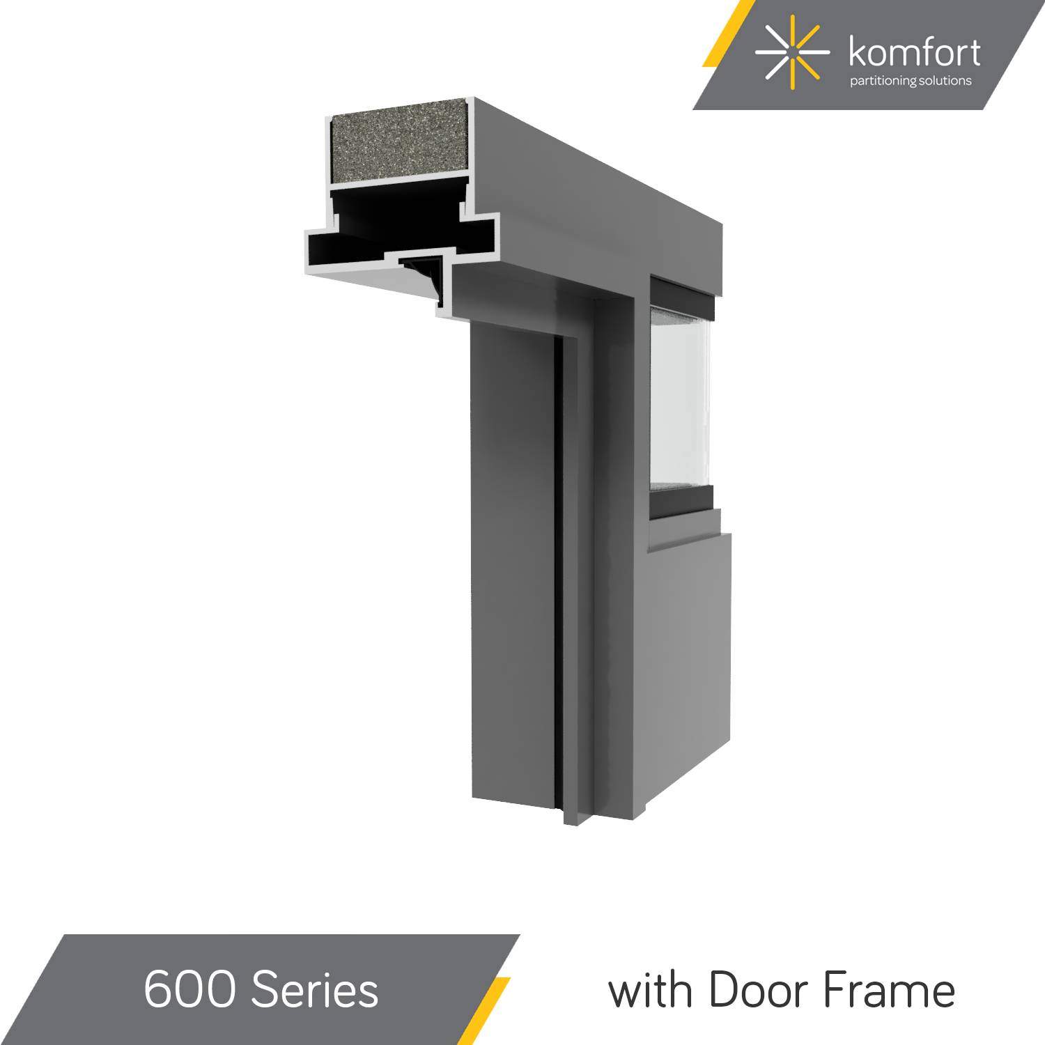 Komfort | 600 Series | Framed Solid & Glazed Partitioning